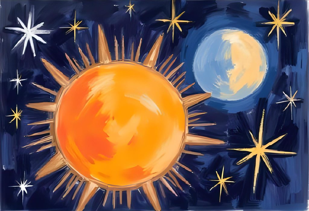 Joseph's dream: the sun, the moon, and eleven stars.